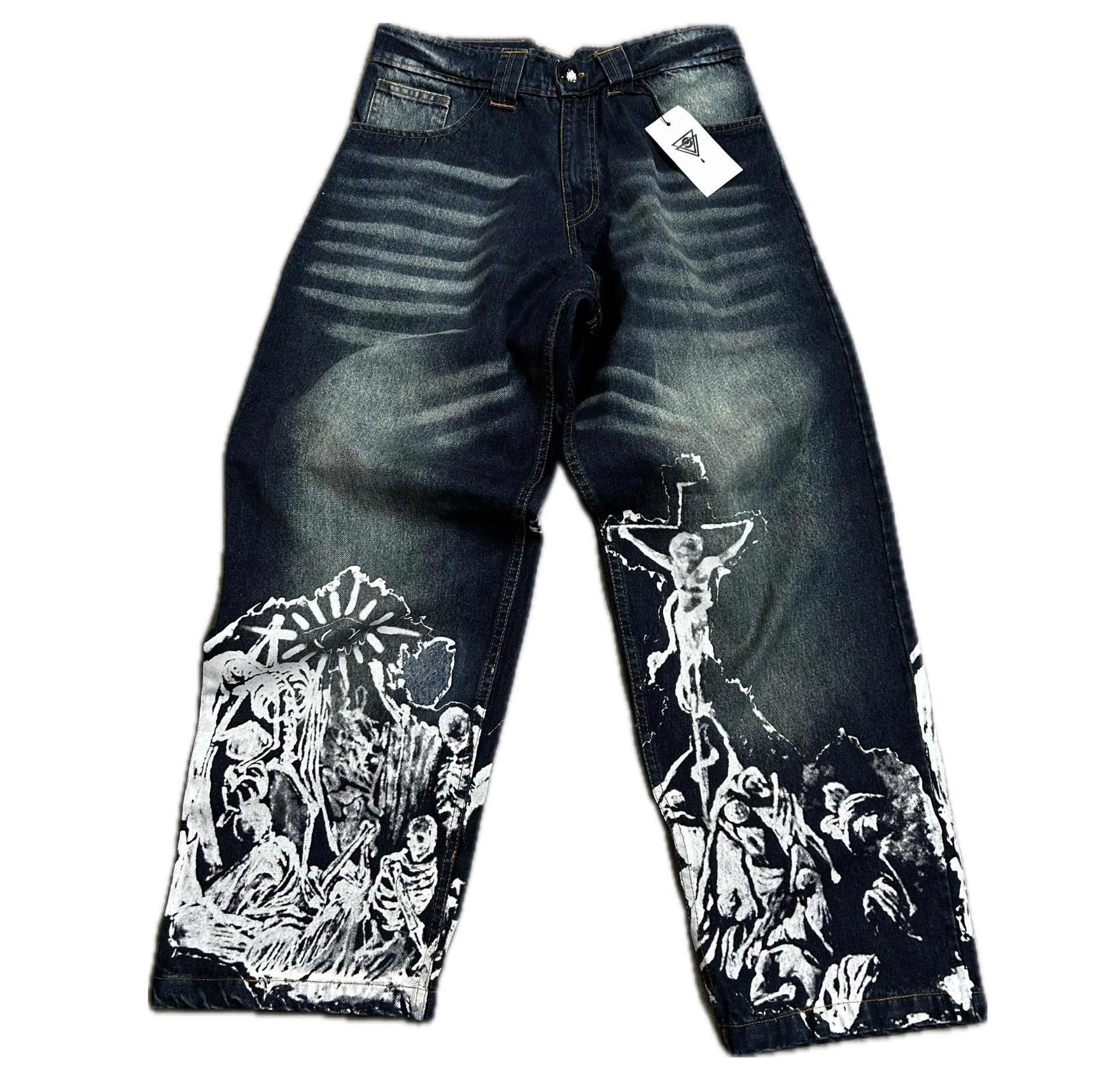 Dark Blue "WAR" Denim
